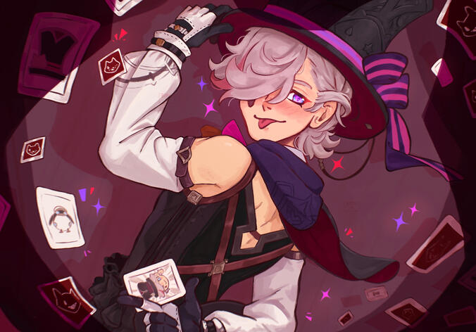 Character is Lyney from Genshin Impact